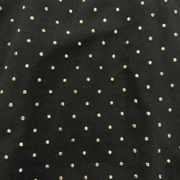 CACHÉ Black & Gold Metallic Polka-Dot Romper - Picture 12 of 16